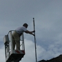 Demounting of the old steel mast
